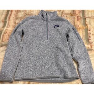 Patagonia Better Sweater Mens Gray Heather Fleece Q-Zip Pullover Classic Medium